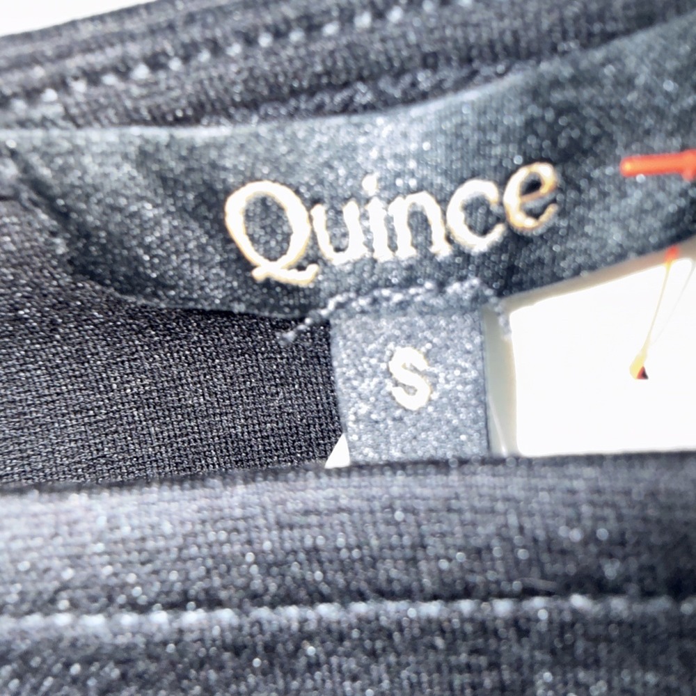 Quince Ultra-Stretch Ponte Cap Sleeve Sheath Dress Black Small Office Chic NWT - Picture 7 of 12